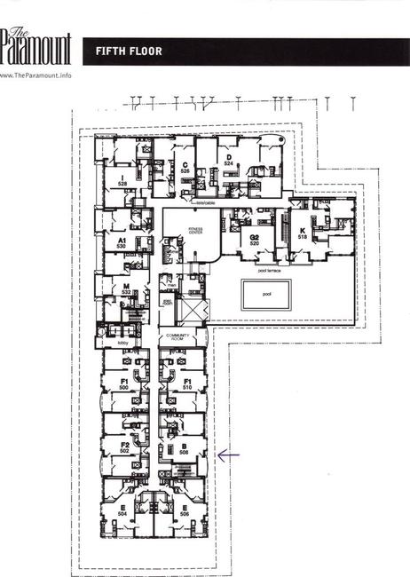 5th Floor plan of The Paramount