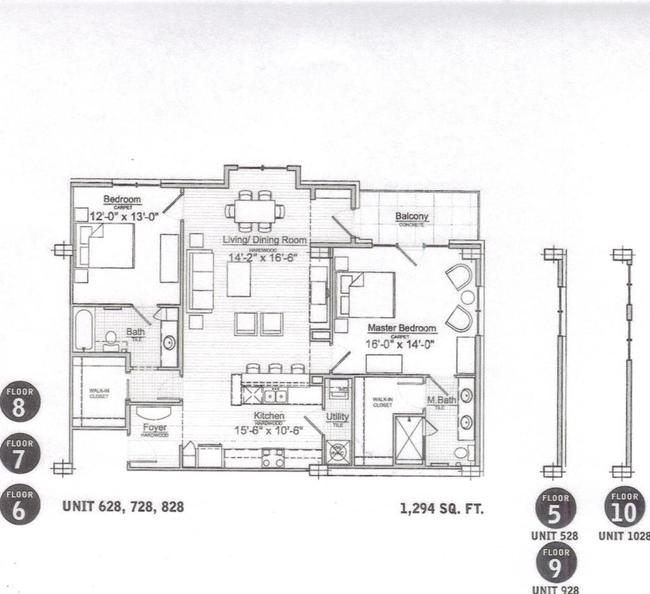 The Paramount Sisth Floor Plan